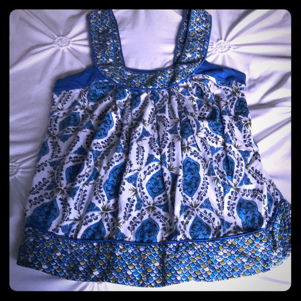Anthropologie Ric Rac tank fish scales
